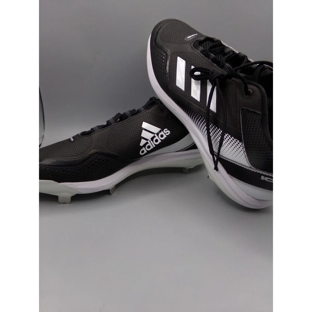 Adidas Icon‎ 7 Baseball Metal Cleats Black  & White FZ1558 Men's Size 14